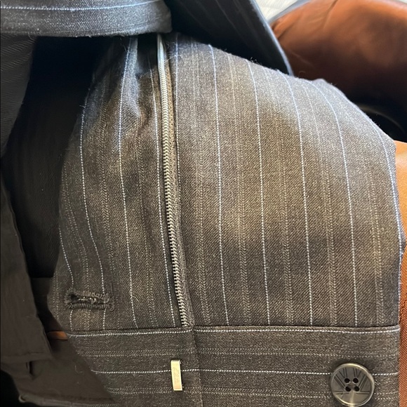 Ben Sherman Black Wool Suit Jacket Windowpane Design - Picture 14 of 16